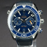 Omega Seamaster Planet Ocean Chronograph 215.33.46.51.03.001 45.5MM Steel Blue Dial Full Set WARRANTY