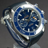 Omega Seamaster Planet Ocean Chronograph 215.33.46.51.03.001 45.5MM Steel Blue Dial Full Set WARRANTY