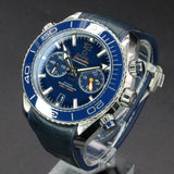 Omega Seamaster Planet Ocean Chronograph 215.33.46.51.03.001 45.5MM Steel Blue Dial Full Set WARRANTY