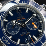 Omega Seamaster Planet Ocean Chronograph 215.33.46.51.03.001 45.5MM Steel Blue Dial Full Set WARRANTY