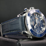 Omega Seamaster Planet Ocean Chronograph 215.33.46.51.03.001 45.5MM Steel Blue Dial Full Set WARRANTY