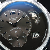 Glashütte Original PanoMaticLunar 90-02-36-12-0542MM Stainless Steel Grey Dial Full Set WARRANTY