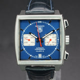 TAG Heuer Monaco Steve Mcqueen CAW2111.FC6183 39MM Steel Blue Dial Full Set WARRANTY