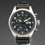 IWC Pilot's Watch Chronograph Spitfire IW387903 41MM Stainless Steel Black Dial Full Set WARRANTY