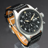 IWC Pilot's Watch Chronograph Spitfire IW387903 41MM Stainless Steel Black Dial Full Set WARRANTY