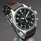 IWC Pilot's Watch Chronograph IW377701 43MM Stainless Steel Black Dial Full Set WARRANTY