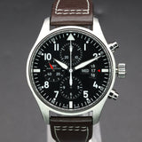 IWC Pilot's Watch Chronograph IW377701 43MM Stainless Steel Black Dial Full Set WARRANTY