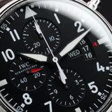 IWC Pilot's Watch Chronograph IW377701 43MM Stainless Steel Black Dial Full Set WARRANTY