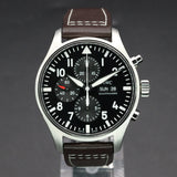 IWC Pilot's Watch Chronograph IW377709 43MM Stainless Steel Black Dial Full Set WARRANTY