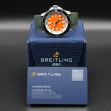 Breitling Superocean A173751A1O1S1 42MM Stainless Steel Orange Dial Full Set WARRANTY