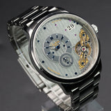 Glashütte Original PanoMaticInverse 1-91-02-02-02-71 42MM Stainless Steel Galvanized Rhodium Dial Full Set WARRANTY