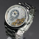 Glashütte Original PanoMaticInverse 1-91-02-02-02-71 42MM Stainless Steel Galvanized Rhodium Dial Full Set WARRANTY