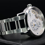 Glashütte Original PanoMaticInverse 1-91-02-02-02-71 42MM Stainless Steel Galvanized Rhodium Dial Full Set WARRANTY