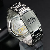 Glashütte Original PanoMaticInverse 1-91-02-02-02-71 42MM Stainless Steel Galvanized Rhodium Dial Full Set WARRANTY