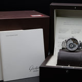 Glashütte Original PanoMaticInverse 1-91-02-02-02-71 42MM Stainless Steel Galvanized Rhodium Dial Full Set WARRANTY
