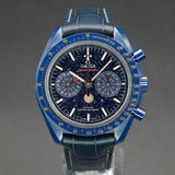 Omega Speedmaster Moonphase Blue Side Of The Moon 304.93.44.52.03.002 44MM Ceramic Blue Dial Full Set WARRANTY
