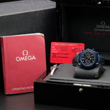 Omega Speedmaster Moonphase Blue Side Of The Moon 304.93.44.52.03.002 44MM Ceramic Blue Dial Full Set WARRANTY