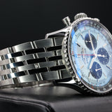 Breitling Navitimer Ice Blue Bracelet Chronograph AB0138241C1A1 43MM Stainless Steel Ice Blue Dial Full Set WARRANTY
