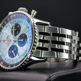 Breitling Navitimer Ice Blue Bracelet Chronograph AB0138241C1A1 43MM Stainless Steel Ice Blue Dial Full Set WARRANTY