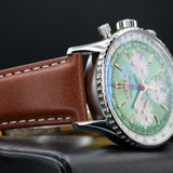 Breitling Navitimer B01 Green Dial Chronograph AB0139211L1P1 41MM Stainless Steel Green Dial Full Set WARRANTY
