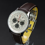 Breitling Navitimer B01 Chronograph AB0121211G1P1 43MM Stainless Steel White Dial Full Set WARRANTY