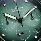 Fifty Fathoms Bathyscaphe Chronographe Flyback 5200-0153-B52A 43MM Green Dial Full Set WARRANTY