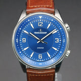 Jaeger-LeCoultre Leather Strap 9008480 41MM Stainless Steel Blue Dial Full Set WARRANTY
