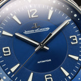 Jaeger-LeCoultre Leather Strap 9008480 41MM Stainless Steel Blue Dial Full Set WARRANTY