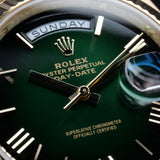 Rolex Day-Date 228238 40MM Green Ombre Dial Full Set WARRANTY