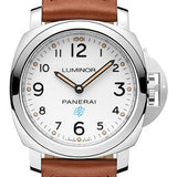 Panerai Luminor Base Logo - 44mm - Brushed Steel - Black Dial - Gold Calf Monte Carlo Strap - PAM00775