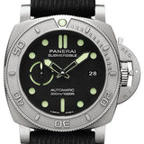 Panerai Submersible Mike Horn Edition - 47mm - Brushed Ecotitanium - Black Dial - Black Recycled Pet Strap - PAM00984