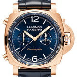 Panerai Luminor Chrono Goldtech™ Blu Notte - 44mm Polished Goldtech Case - Blue Sun-Brushed Dial - PAM01111