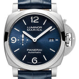 Panerai Luminor Marina - 44mm - Brushed Steel - Blue Sun-Brushed Dial - PAM01313