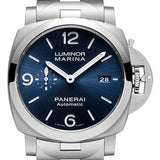 Panerai Luminor Marina Specchio Blu - 44mm - Brushed Steel - Blue Sun-Brushed Dial - PAM01316