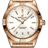 Breitling Chronomat Automatic 36 Watch - 18K Red Gold - White Dial - Metal Bracelet - R10380101A1R1