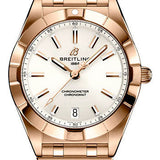 Breitling Chronomat 32 Watch - 18K Red Gold - White Dial - Metal Bracelet - R77310101A1R1