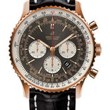 Breitling Navitimer 1 B01 Chronograph 46 Watch - Red Gold Case - Anthracite Dial - Black Croco Strap - RB0127121F1P1