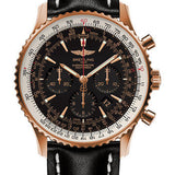 Breitling Navitimer 01 (46 mm) Watch - Red Gold - Black/Gold Dial - Black Leather Strap - Tang Buckle Limited Edition - RB0127E6/BF16/441X/R20BA.1