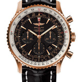 Breitling Navitimer 01 (46 mm) Watch - Red Gold - Black/Gold Dial - Black Croco Strap - Tang Buckle Limited Edition - RB0127E6/BF16/760P/R20BA.1