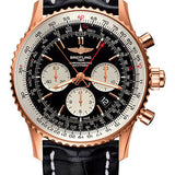 Breitling Navitimer B03 Chronograph Rattrapante 45 Watch - Red Gold - Black Dial - Black Croco Strap - Tang Buckle Limited Edition - RB031121/BG11/760P/R20BA.1