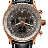 Breitling Navitimer B03 Chronograph Rattrapante 45 Watch - 18K Red Gold - Anthracite Dial - Black Alligator Leather Strap - Tang Buckle - RB0311E61F1P1