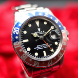 Rolex GMT Master Dated 1977 Matte Black Pepsi Steel Red Blue Jubilee 1675 40mm WARRANTY