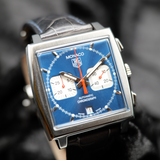 Tag Heuer Monaco CW2113 38MM Blue Dial Full Set WARRANTY
