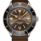 Breitling Superocean Heritage '57 Outerknown Limited Edition Watch - Steel and 18K Red Gold - Bronze Dial - Brown Econyl® Yarn Strap - Tang Buckle Limited Edition of 500 - U103701A1Q1W1