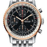 Breitling Navitimer 1 Chronograph 41 Watch - Steel and Red Gold Case - Black Dial - Steel Pilot Bracelet - U13324211B1A1