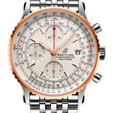 Breitling Navitimer Chronograph 41 Watch - Steel and 18K Red Gold - Silver Dial - Metal Bracelet - U13324211G1A1