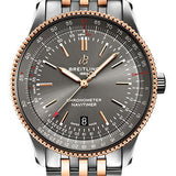 Breitling Navitimer Automatic 41 Watch - Steel and 18K Red Gold - Anthracite Dial - Metal Bracelet - U17326121M1U1