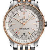 Breitling Navitimer Automatic 41 Watch - Steel and 18K Red Gold - Silver Dial - Metal Bracelet - U17326211G1U1