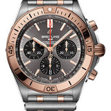 Breitling Chronomat B01 42 Watch - Steel and 18K Red Gold - Anthracite Dial - Metal Bracelet - UB0134101B1U1