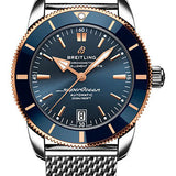 Breitling Superocean Heritage B20 Automatic 42 Watch - Steel and 18K Red Gold - Blue Dial - Metal Bracelet - UB2010161C1A1